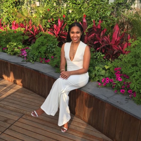 Classy White Jumpsuit - Picture 2 of 2